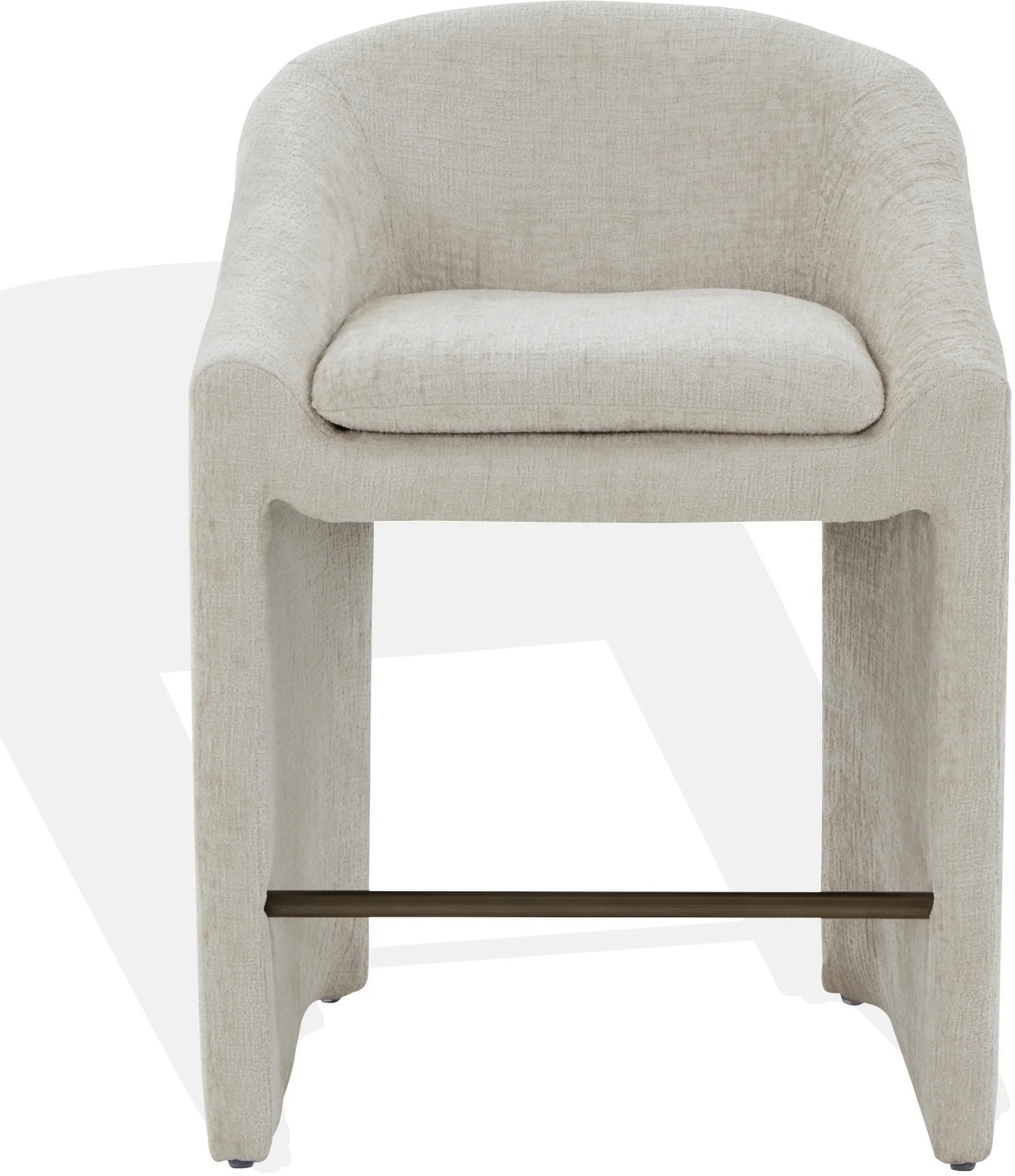 Kagan Chenille Counter Stool In Creme | 1stopbedrooms