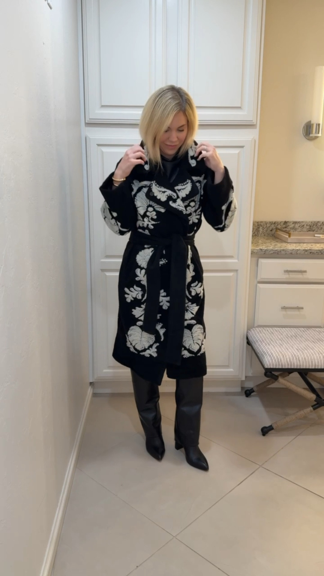 This year’s version of last year’s Farm Rio coat is EVEN BETTER!!
Winter Outfit 