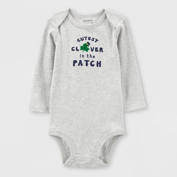 Carter's Just One You®️ Baby Cutest Clover Bodysuit - Heather Gray | Target