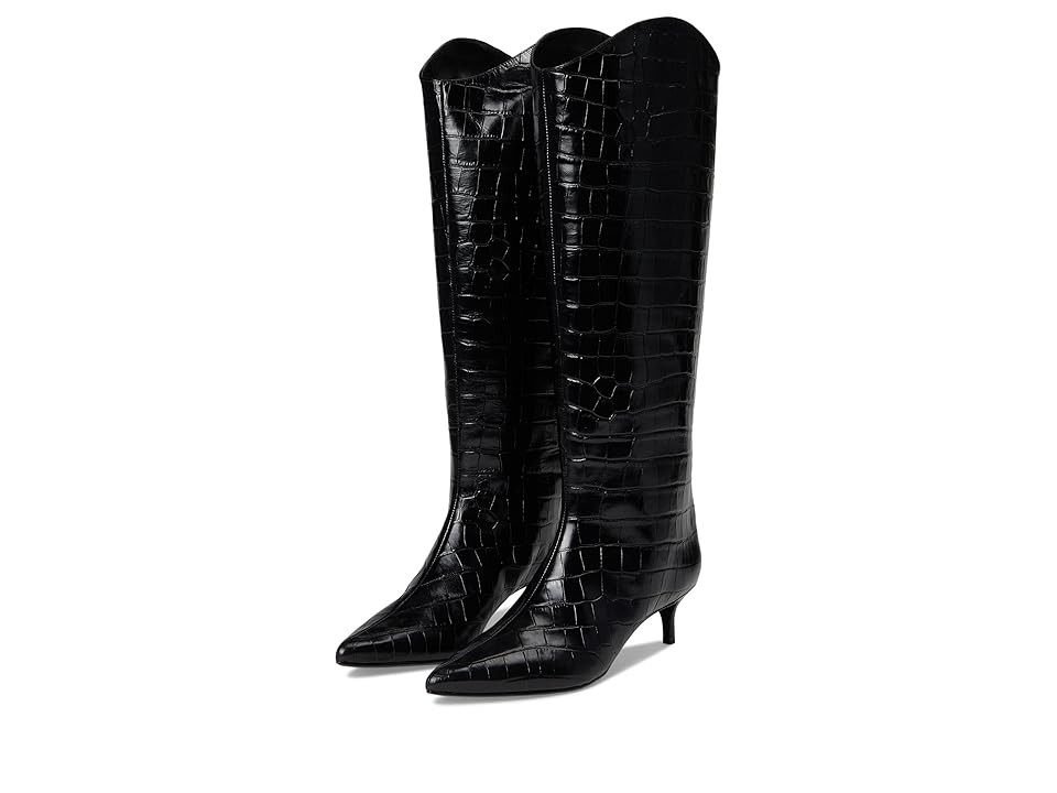 Schutz Maryana Lo Wide Women's Boots Black 1 : 10 M, Leather | Zappos