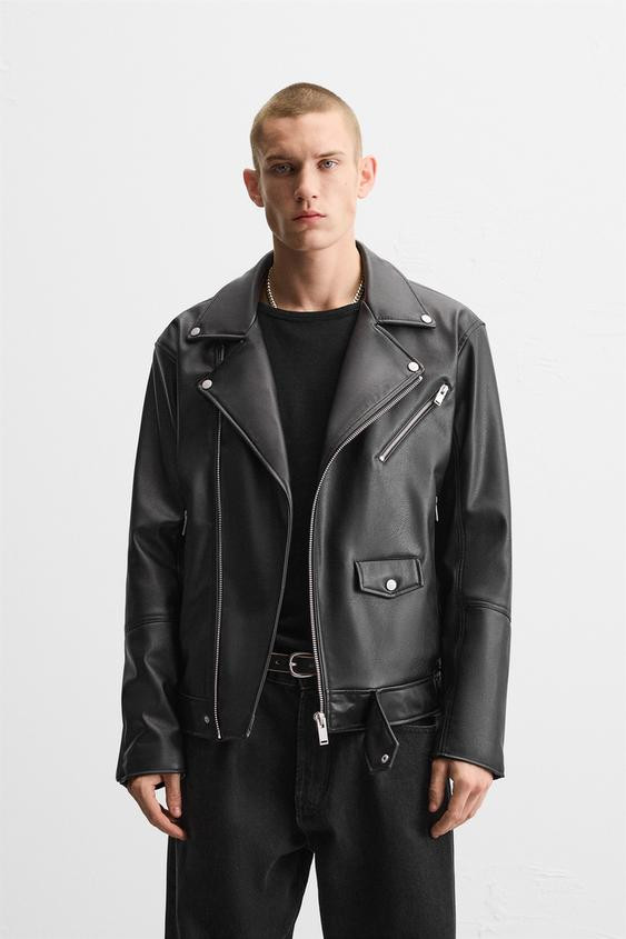 FAUX LEATHER BIKER JACKET | Zara US