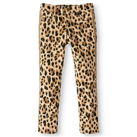 365 Kids From Garanimals Side Tape Cheetah Print Pant (Little Girls & Big Girls) | Walmart (US)