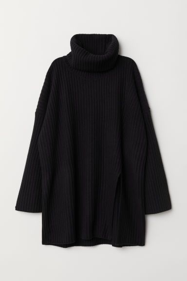 H & M - Wool-blend Turtleneck Sweater - Black | H&M (US + CA)