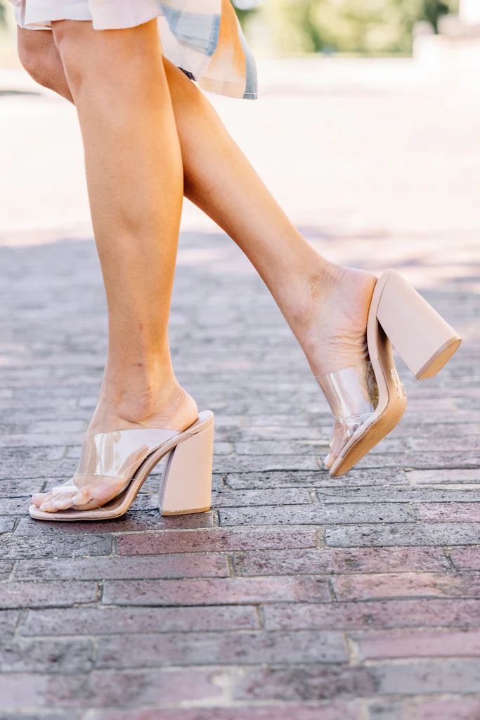 Part Of The Plan Nude Clear Strap Heels | The Mint Julep Boutique