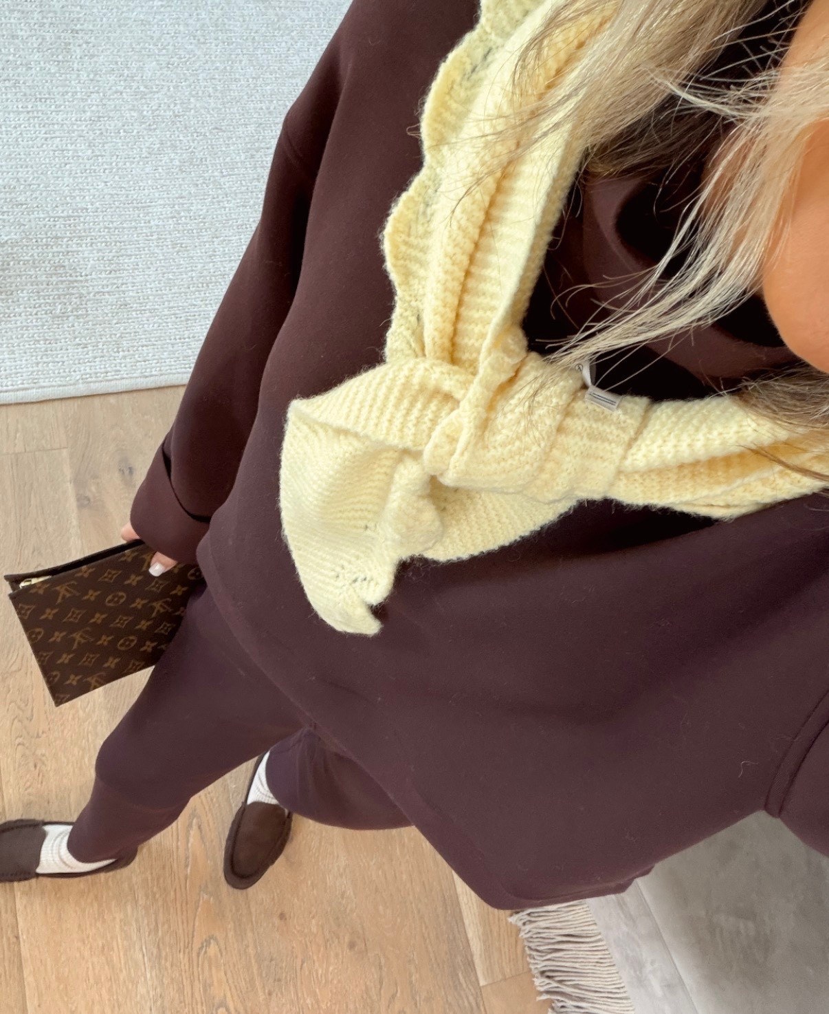 Lunch out set of Spanx AirEssentials sz S top, XS reg bottoms. I’m 5’6” 
On sale now. 
-Target loafers TTS 


#LTKootd #LTKOver40 #LTKSaleAlert