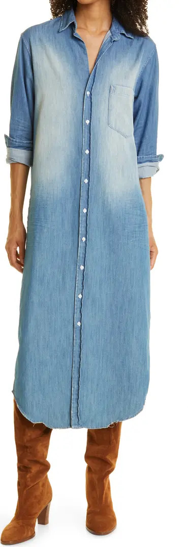 Rory Long Sleeve Denim Button-Up Midi Dress | Nordstrom