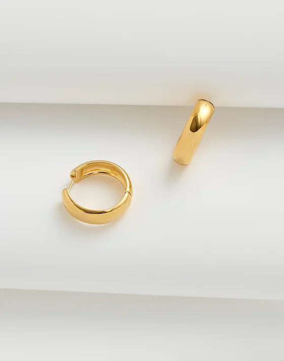 Demi-Fine Chunky Medium Hoop Earrings | Madewell