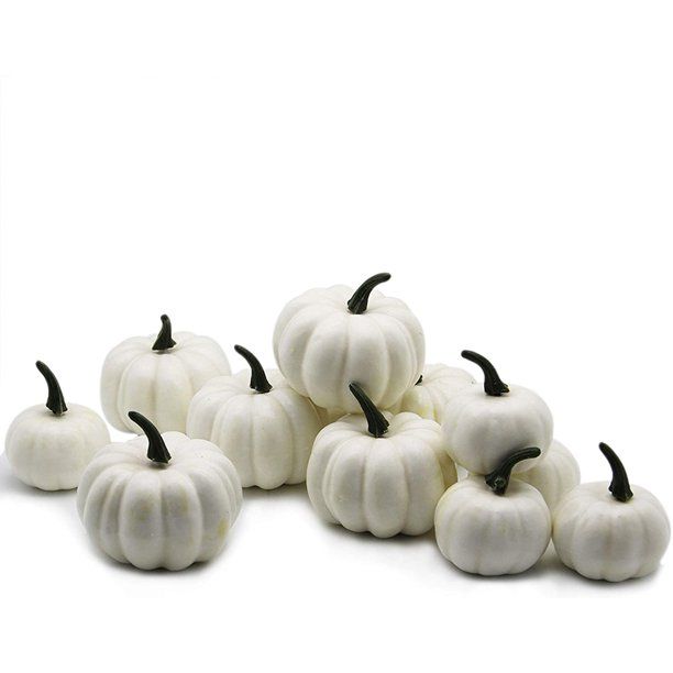 12 pcs Artificial Pumpkin Decoration, Fake Christmas Mini Pumpkins, Lifelike Simulation Foam Mini... | Walmart (US)