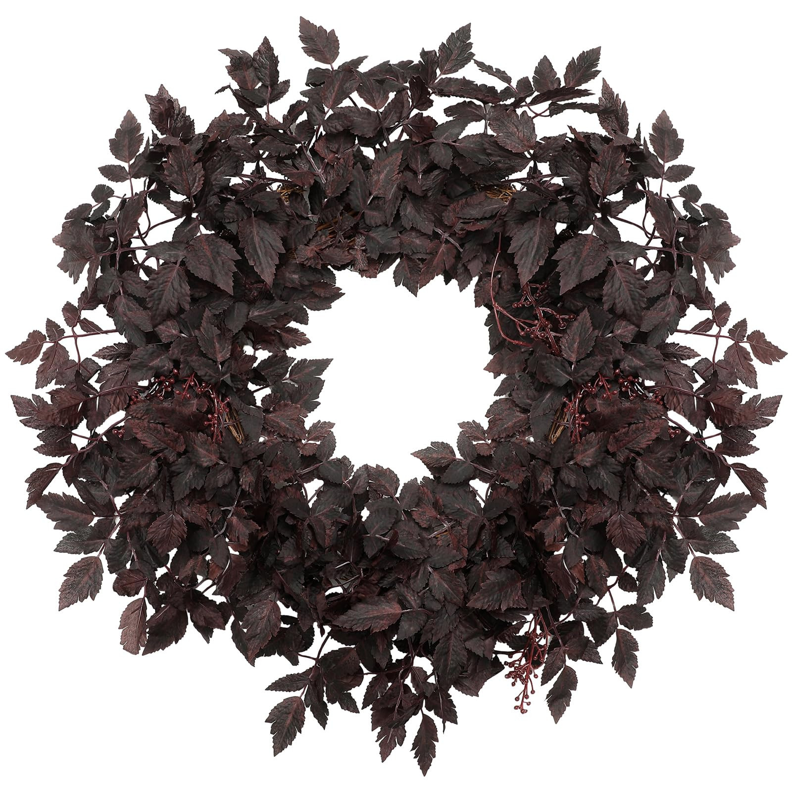 Waydress 24" Plum Cimicifuga Seeded Wreath Garland Fake Artificial Plants Cimicifuga Wreath Plum ... | Amazon (US)