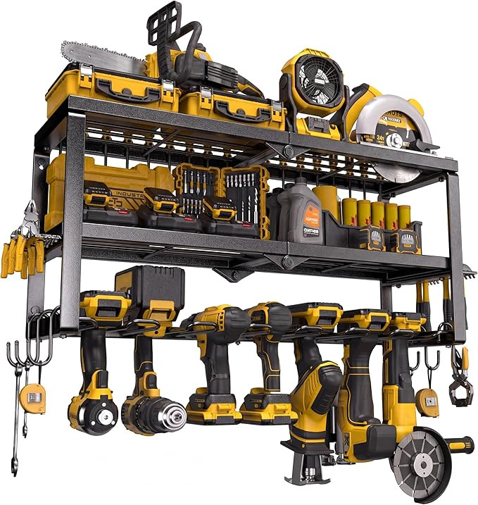 Spampur Power Tool Organizer for Tool Storage, Drill Holder Wall Mount with Screwdriver Organizer... | Amazon (US)