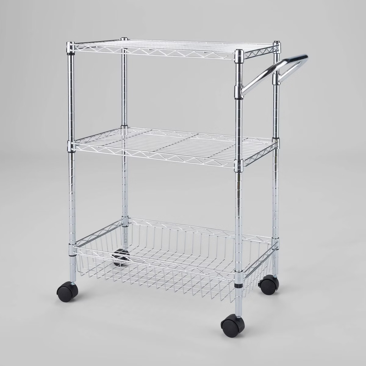 3 Tier Metal Utility Cart Chrome - Brightroom™ | Target