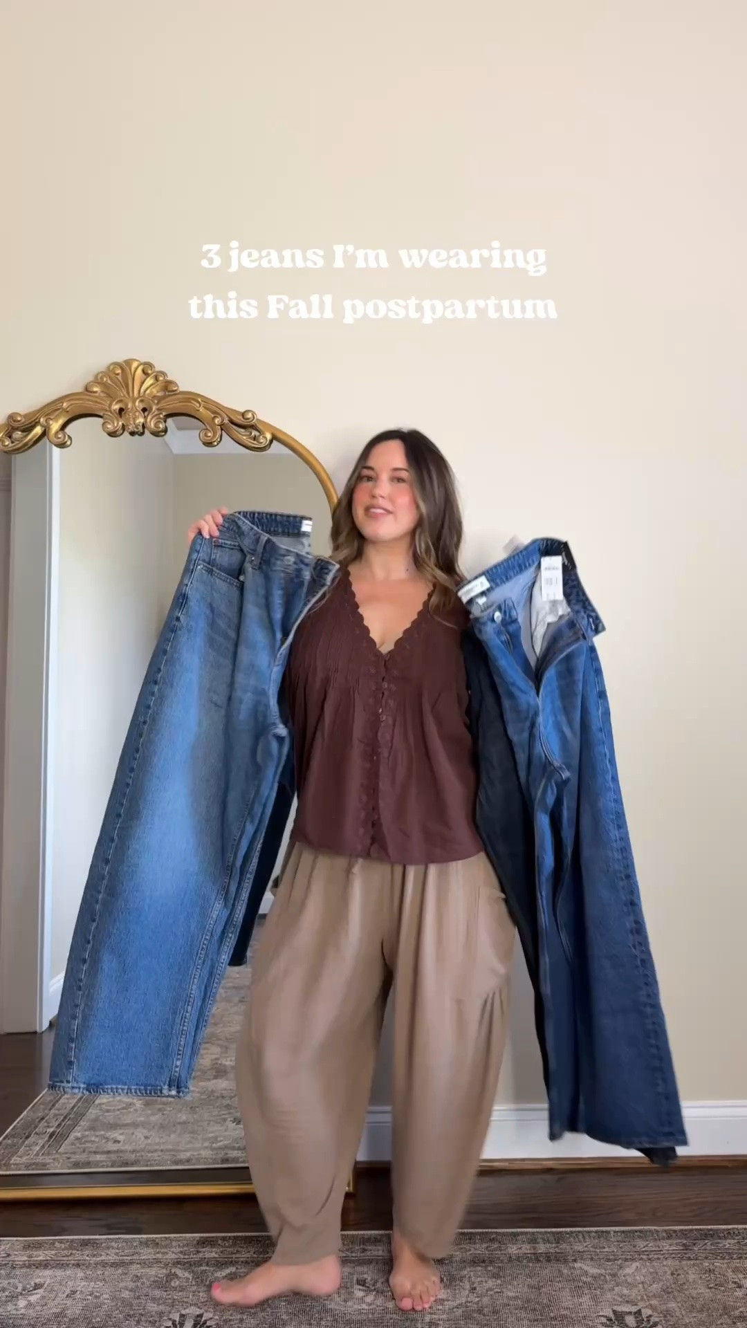 @abercrombie denim sale! Use code: DENIMAF for stackable 15% off! 

Each pair is size 32 but could have done a 30 or 31, I like them more loose! 

Top is a large

Barrel - medium wash
90s - medium dark wash
Wide leg- dark wash

#LTKootd #LTKMidsize #LTKSaleAlert