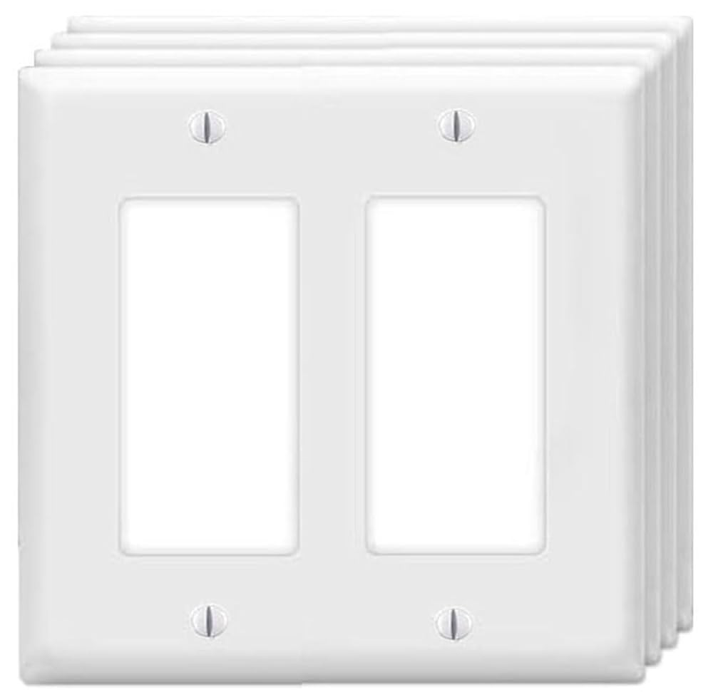 Decorator Wall Plates 2-Gang Switch Outlet Electrical Cover Plate Unbreakable Thermoplastic Facep... | Amazon (US)