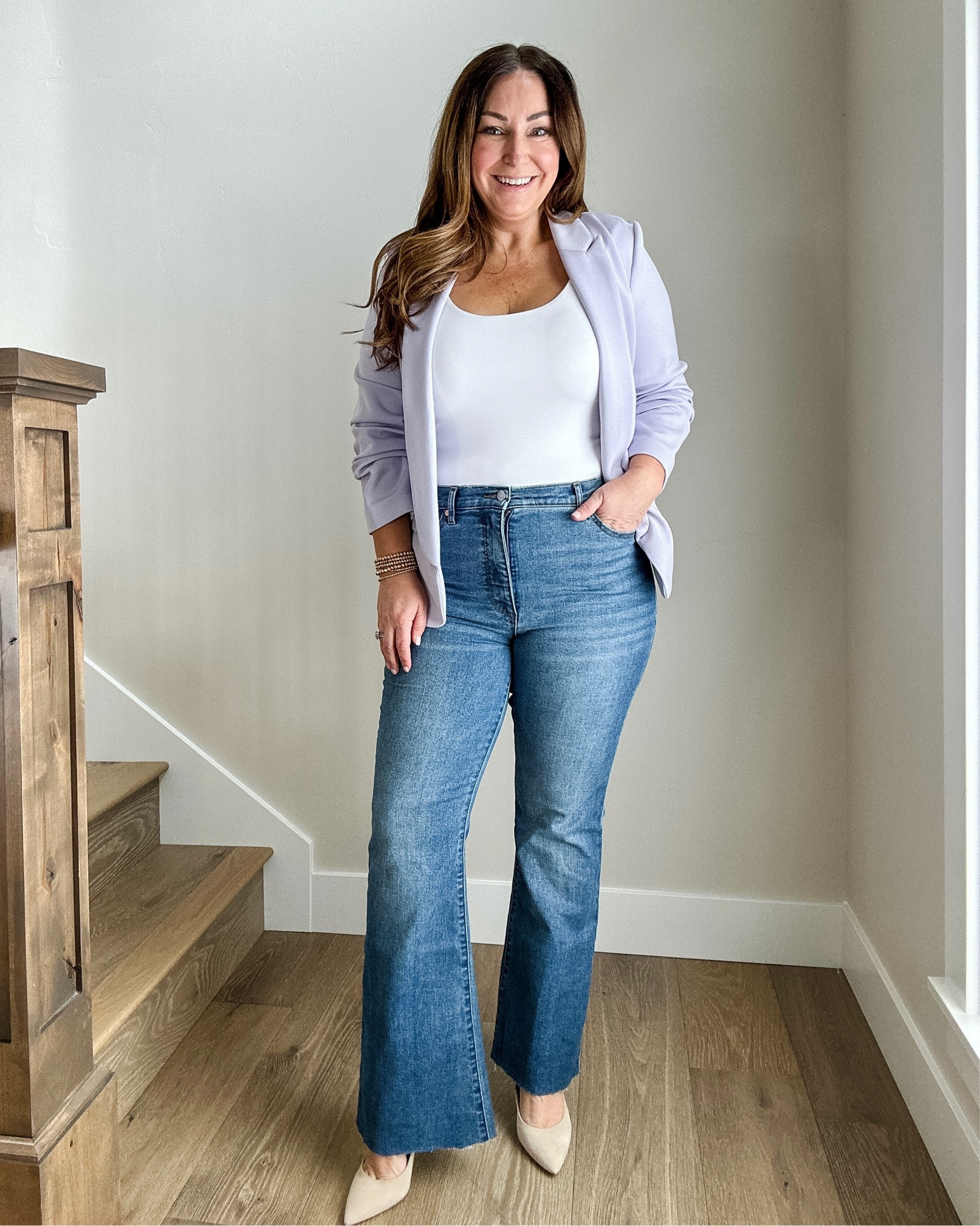 Business Casual Outfit

Fit tips: bodysuit tts, L // blazer tts, L // jeans tts, 14

Business casual  Workwear  Walmart fashion  Denim styling  Spring fashion  Neutral heel  Colorful blazer  Spring workwear

#LTKover40 #LTKmidsize #LTKworkwear