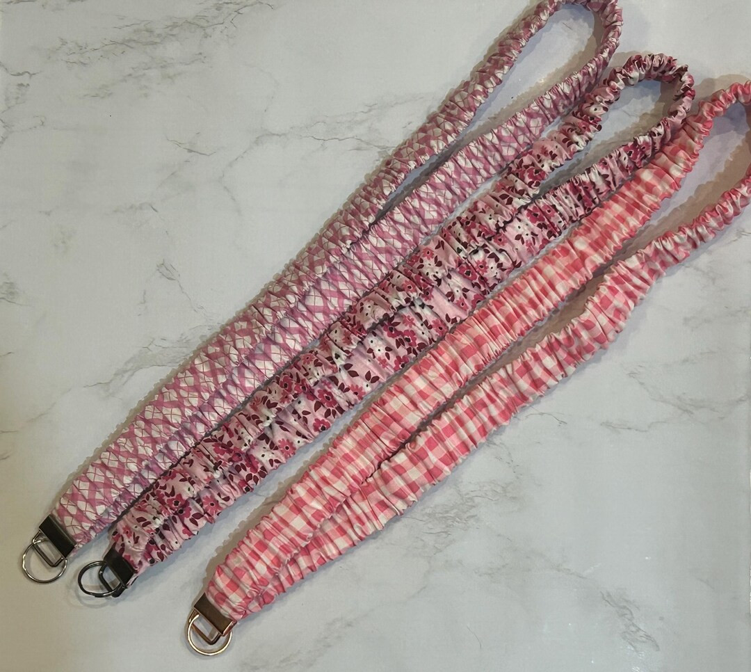 Pretty in Pink Scrunchie Lanyards I Scrunchie Wristlets | Etsy (US)