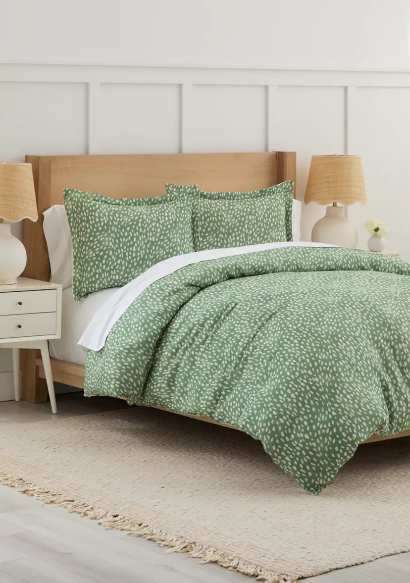 Dot Print Duvet Set | Belk
