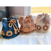 Crochet Crossbody Bag/Crochet Flower Product Finished Christmas Gift | Etsy (US)