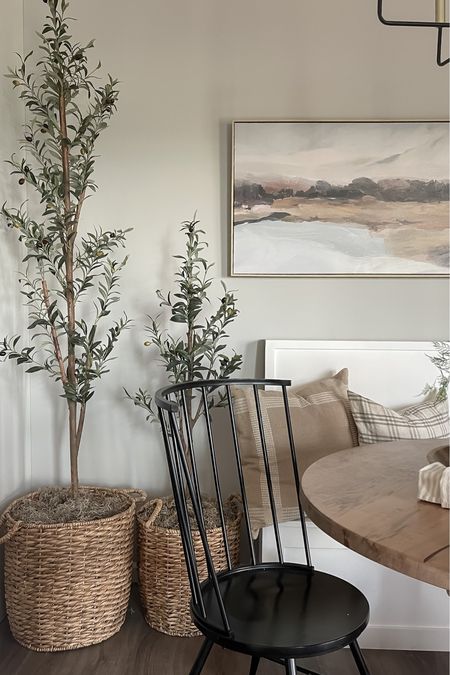 My favorite spot in my kitchen. Added my favorite olive trees from Nearly Natural, high back chairs from Wayfair and this stunning painting from Target

#LTKFind #LTKhome