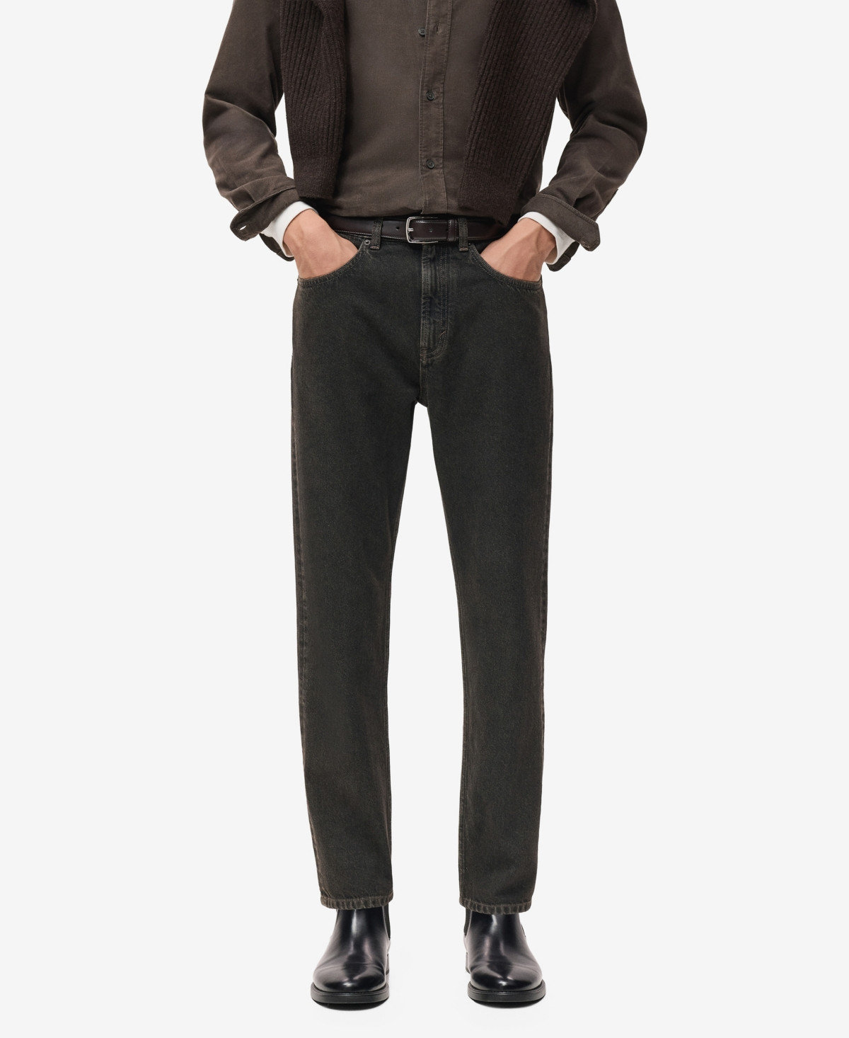 Mango Men's Lori Tapered-Fit Jeans - Brown | Macy's