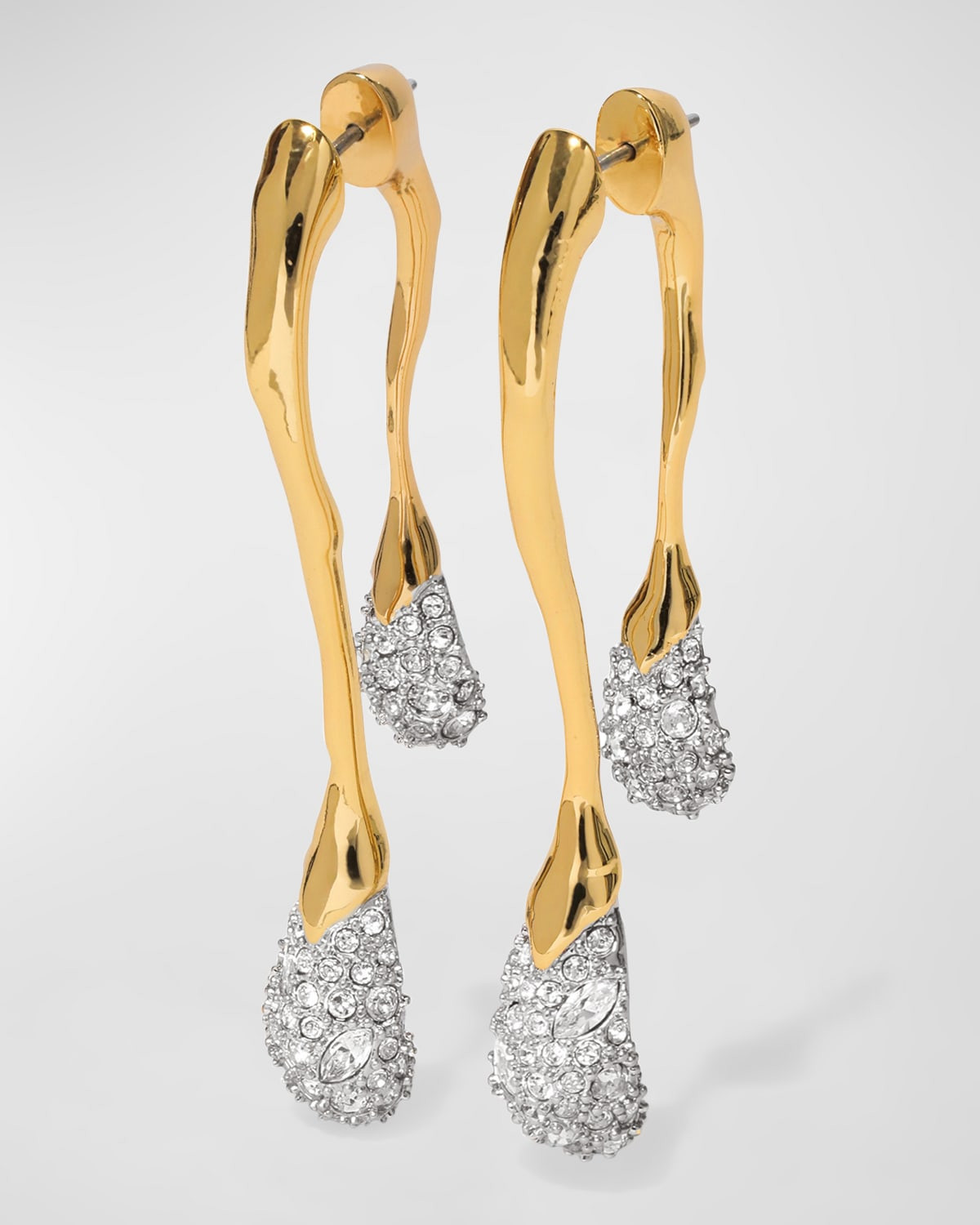 Solanales Front-Back Double Drop Crystal Earrings | Neiman Marcus