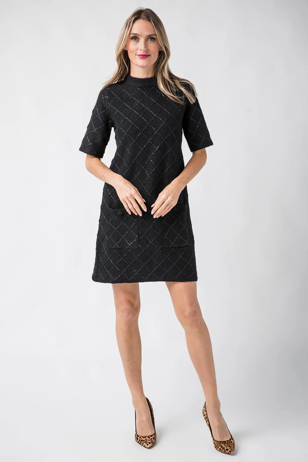 Lost + Wander Nouveau Noir Shift Mini Dress | Social Threads