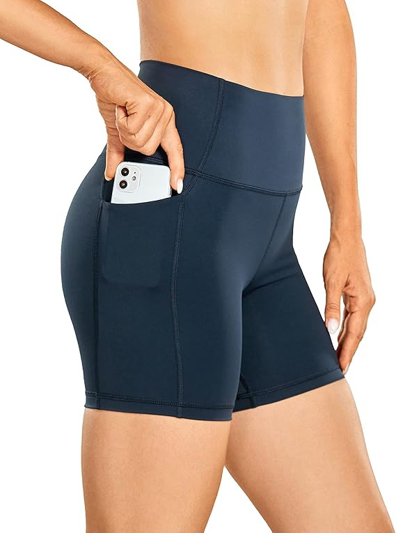CRZ YOGA Women's Naked Feeling Biker Shorts - 4''/ 5''/ 6''/ 8''/ 10'' High Waisted Yoga Gym Span... | Amazon (US)