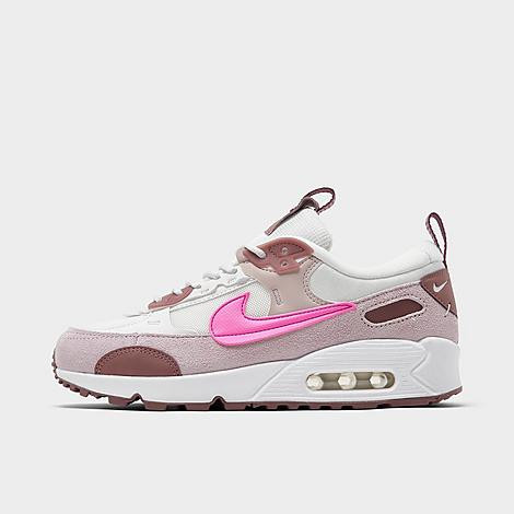 Nike Women's Air Max 90 Futura Casual Shoes in Pink/Platinum Violet Size 9.5 Suede | Finish Line (US)