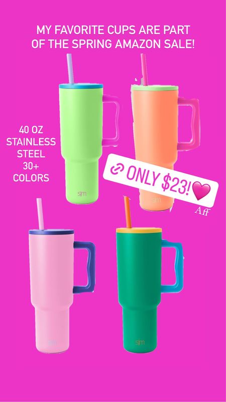 My favorite cups are on sale for $23 for the Amazon spring sale! 40 oz, stainless steel, over 30 colors, and 20% off! These would be so cute in an Easter basket!
...........
Boys Easter basket boy Easter basket girl Easter basket teen Easter basket ideas cup under $25 Amazon under $25 Amazon finds under $25 teacher gift under $25 friend gift under $25 gifts for teens gifts for girls gifts for boys gifts for teachers under $25 Easter gift ideas Easter basket under $25 pool day essentials Amazon Easter basket simple modern cup Stanley dupe cup with handle Brumate dupe trending accessories 

#LTKfitness #LTKkids #LTKfamily