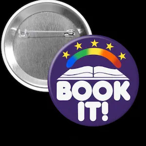 Book-It 1990s Historical Reproduction- 1.25" or 2.5" Pin - Button - Pinback - Collector Book It | Etsy (Global)