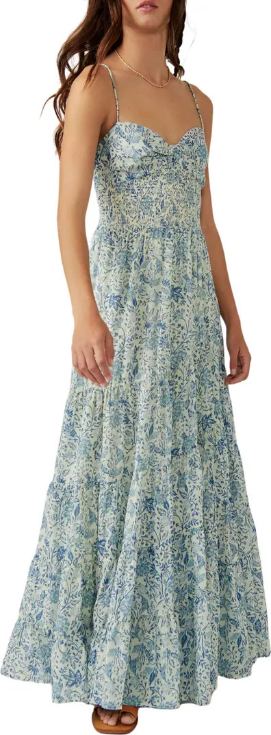 Sundrenched Floral Smocked Bodice Maxi Sundress | Nordstrom