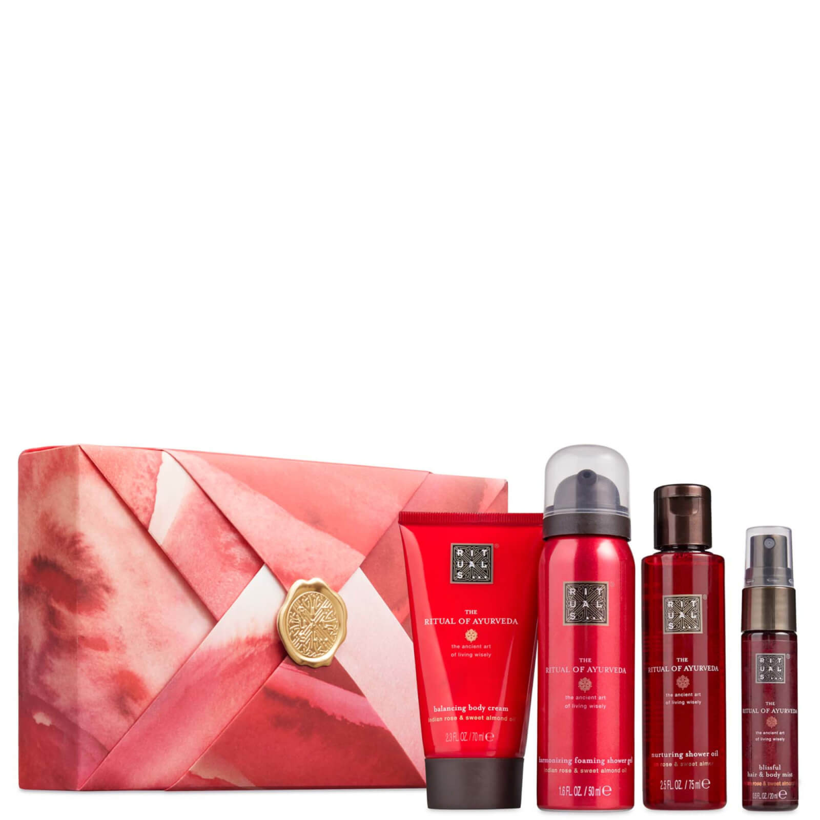 Rituals The Ritual of Ayurveda Sweet Almond & Indian Rose Bath and Body Small Gift Set | Look Fantastic (UK)
