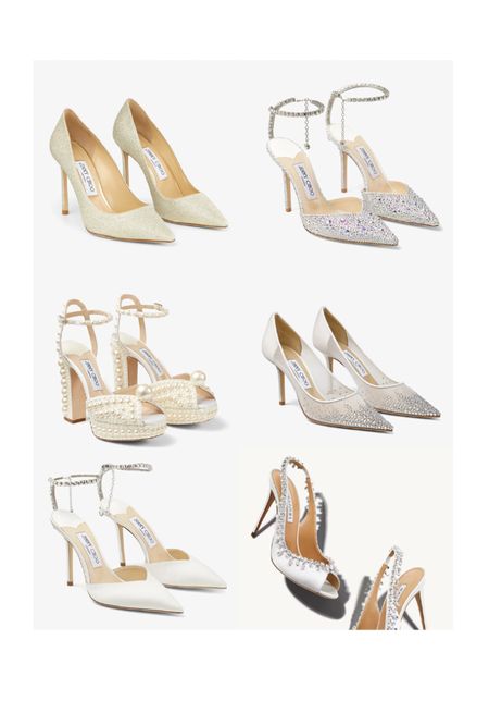 Wedding Shoes, Jimmy Choo, White Heels, Bridal Heels, Bridal Shoes, Hen-do shoes, hen party shoes

#LTKwedding
