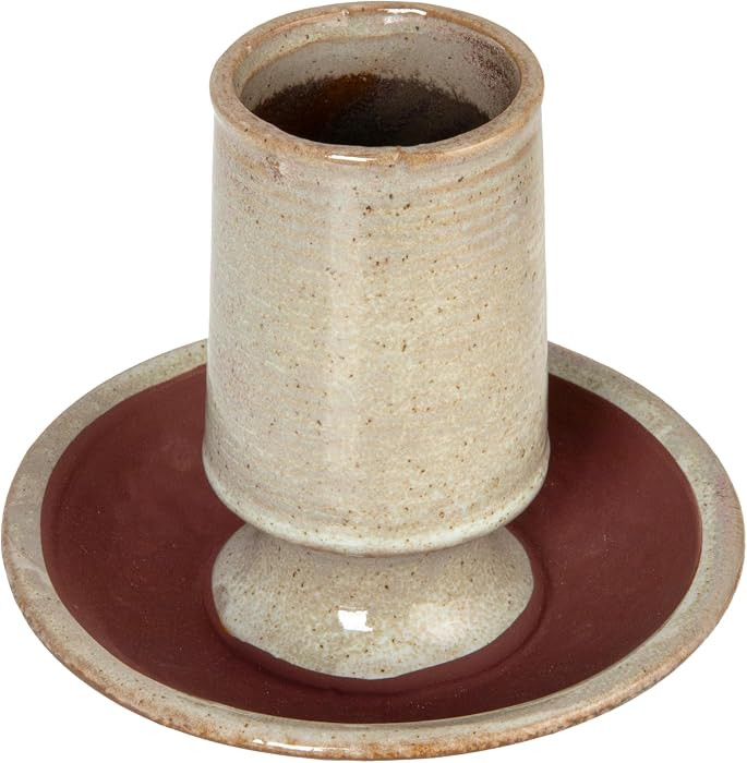 Stoneware Match Holder with Striker Plate, Reactive Glaze, Grey (Each One Will Vary) | Amazon (US)