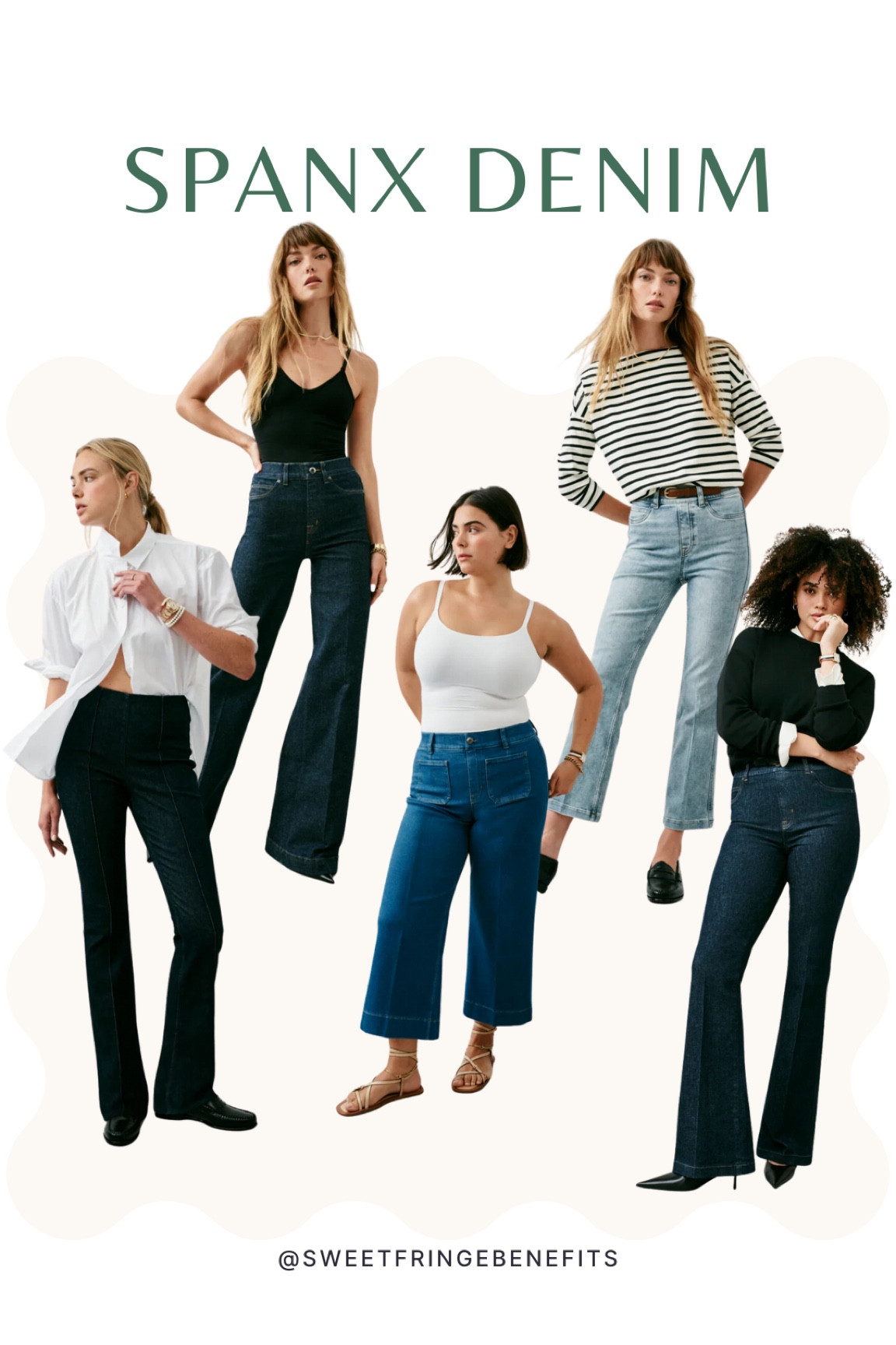Spanx denim is the best! Great looking jeans with all the benefits of Spanx, stretch and containment.

My code is now good for 20% off! NANETTEXSPANXX

Spanx flare jeans Spanx shape everywear flare jeans everywear wide leg jeans Spanx share everywear micro flare jeans cropped wide leg jeans patch pockets kick flare jeans

#LTKActive #LTKMidsize #LTKOver40