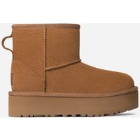 UGG® Classic Mini Platform-laars voor Grote Kinderen in Brown, Maat 32.5, Suede | UGG NL