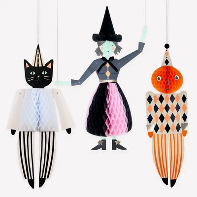 Halloween Hanging Paper Decorations (x 3) | Meri Meri