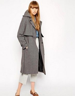 ASOS Coat With Trench Details And Belt | ASOS UK