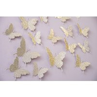 10 Gold Glitter Butterflies, Nursery Wall Art, Baby Shower Decor, Butterfly Backdrop, Birthday Party Decor | Etsy (US)