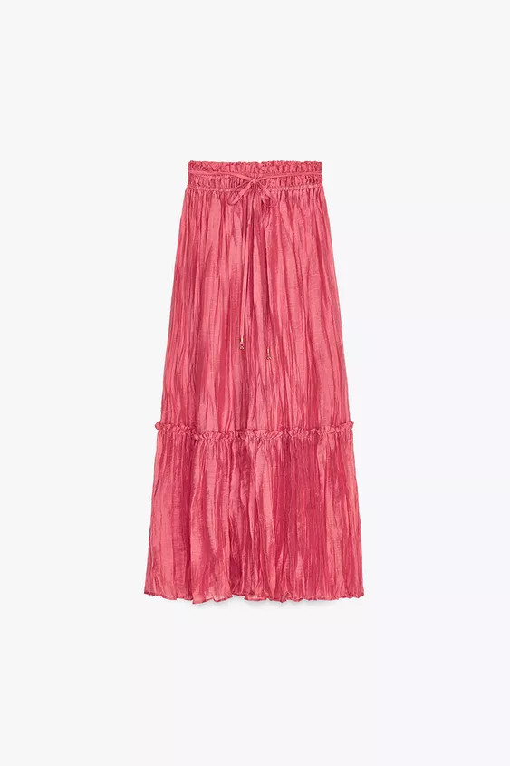 WRINKLE LOOK SKIRT | Zara US