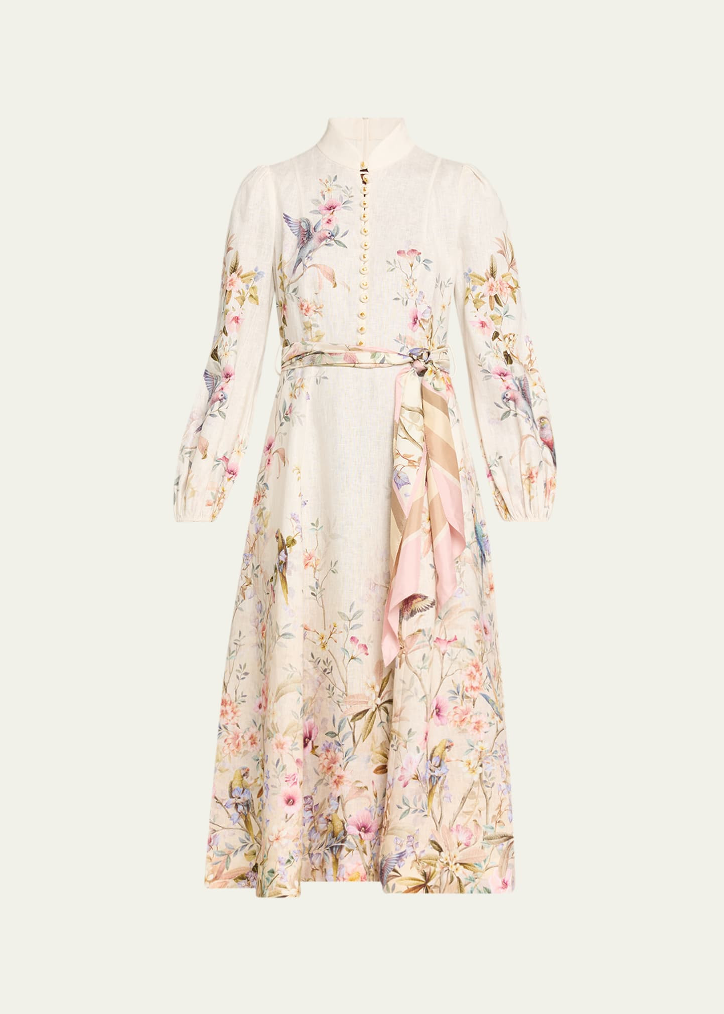 Zimmermann Rebellion Button Midi Dress | Bergdorf Goodman