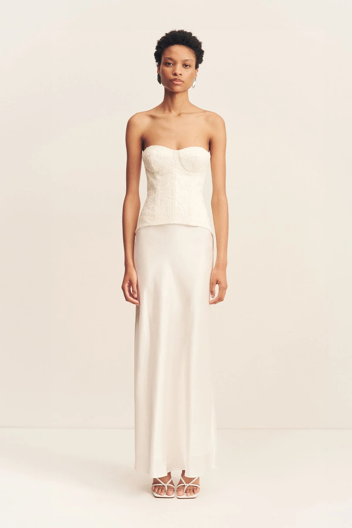 Luminous Lace Strapless Bustier | Ivory | Tops | Shona Joy | Shona Joy