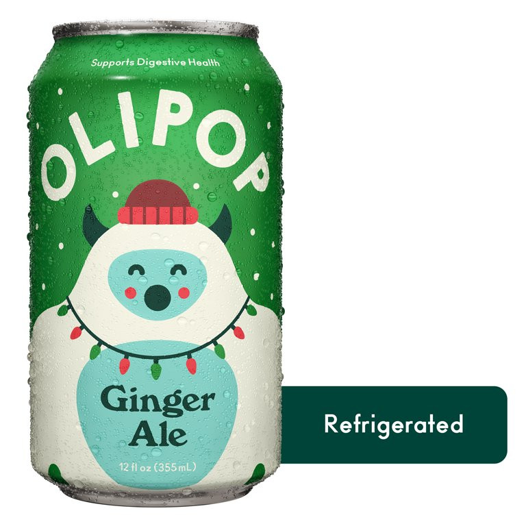 OLIPOP Prebiotic Soda, Ginger Ale, 12 fl oz, Refrigerated | Walmart (US)