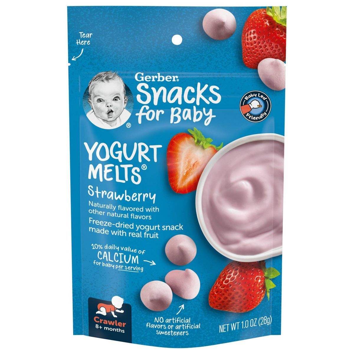 Gerber Yogurt Melts Strawberry Freeze-Dried Yogurt Snack - 1oz | Target