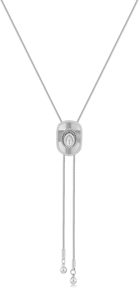 Western Cowgirl Necklace for Women - Lariat Long Chain Hat Bull Head Y Necklaces, Cowboy Bolo Tie... | Amazon (US)