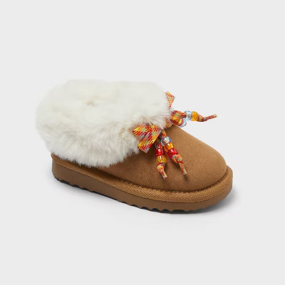 Toddler Piper Faux Fur Clog Slippers - Cat & Jack™ Blue 8 | Target