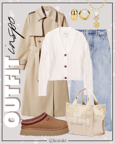 Spring outfit white cardigan sweater Abercrombie split hem jeans light wash denim beige tan khaki trench coat will coat pea coats platform shoes ugg slippers Tazz Shoes Tasman Marc Jacobs the tote bag tan neutral outfits Hailey Bieber looks street style casual outfit || mango Nordstrom asos h&m madewell target Amazon #outfit #spring #winter  #h&m #abercrombie #inspo #ootd #ltkspring
.
.
.
teacher outfits, business casual, casual outfits, neutrals, street style, Midi skirt, Maxi Dress, Swimsuit, Bikini, Travel, skinny Jeans, Puffer Jackets, Concert Outfits, Cocktail Dresses, Sweater dress, Sweaters, cardigans Fleece Pullovers, hoodies, button-downs, Oversized Sweatshirts, Jeans, High Waisted Leggings, dresses, joggers, fall Fashion, winter fashion, leather jacket, Sherpa jackets, Deals, shacket, Plaid Shirt Jackets, apple watch bands, lounge set, Date Night Outfits, Vacation outfits, Mom jeans, shorts, sunglasses, Disney outfits, Romper, jumpsuit, Airport outfits, biker shorts, Weekender bag, plus size fashion, Stanley cup tumbler, boots booties tall over the knee, ankle boots, Chelsea boots, combat boots, pointed toe, chunky sole, heel, high heels, sneakers, slip on shoes, Nike, adidas, vans, dr. marten’s, ugg slippers, golden goose, sandals, high heels, loafers, Birkenstock Birkenstocks, Target, Abercrombie and fitch, Amazon, Shein, Nordstrom, H&M, forever 21, forever21, Walmart, asos, Nordstrom rack, Nike, adidas, Vans, Quay, Tarte, Sephora, lululemon


#LTKSeasonal #LTKMidsize #LTKStyleTip