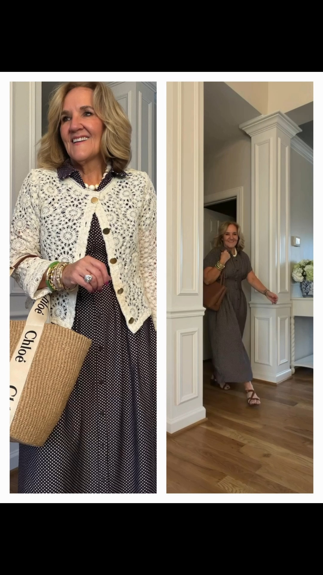 Gorgeous brown pindot dress. Dress it up or dress it down. It’s lovely.
Dress I’m wearing a size small regular. If I wanted the petite, I would’ve ordered the medium petite.
Crochet cardigan I’m wearing a medium
Don’t miss LOFT shoes. These are the block heels and they are very comfortable.
You can’t see my sneaker espadrilles that I am loving

20% off my bracelets code NANETTE20

Spring dress Easter dress vacation dress work dress Brown dress

#LTKOver40 #LTKSaleAlert #LTKPetite