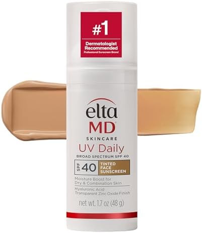 EltaMD UV Daily Face Sunscreen with Transparent Zinc Oxide and Hyaluronic Acid, Moisturizes and P... | Amazon (US)