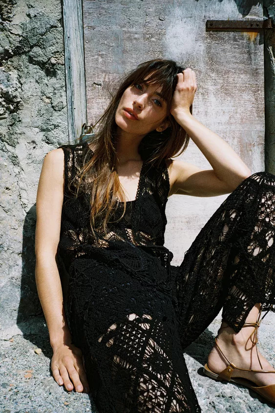 FRINGED CROCHET VEST | Zara US