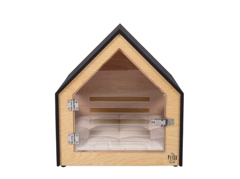 Modern dog and cat house with acrylic door PetSo. Dog bed, cat bed, dog furniture, indoor dog hou... | Etsy (AU)